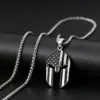 Wholesale American Flag Pendant Necklace For Women With 304 Stainless Steel Box Chain, Waterproof Non Tarnish