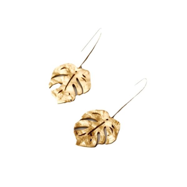 Wholesale Elegant cold style earrings ins Internet celebrity fashion design long leaf earrings French style retro earrings