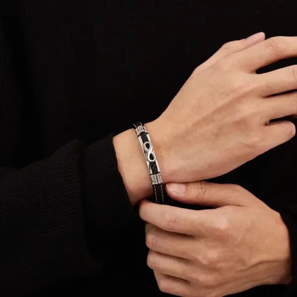 Wholesale Street Leather Bracelet Unisex Adjustable Wristband Accessory Suitable For Daily Casual Wear