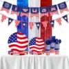 oly-d9c94dfad6cae03db6398a6df1589ead Wholesale American Independence Day Party Decoration Rain Curtain Set Tableware Cups Plates Knives Forks Spoons Flags Display Accessories