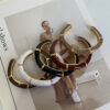 oly-d9e334da0071941c257fb9f1b06ae48d Wholesale French Vintage Enamel Oil Dropping Irregular Wave Open Bracelet Simple Daily All-match Exquisite Stacked Bracelet for Women