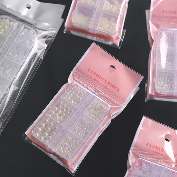 Wholesale Nail Art Highlight Flat Bottom Mixed Size Pearl Jewelry Japanese-style Nail Art Three-dimensional Nail Accessories Drill Beads Not Peel