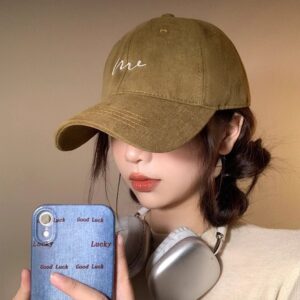 Wholesale Japanese Style Sanding Big Head Simple Fashion Cap Men's Large and Deepened Face Small Casual All-match Baseball Cap Women