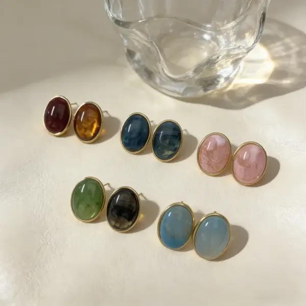Wholesale Square Stud Earrings For Sensitive Ears, Hypoallergenic 304 Stainless Steel With 18K Real Gold PVD Coated Plating 0.03µm-0.05µm