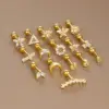 Wholesale 304 Stainless Steel Zircon Moon Heart Shape Flower Ear Studs