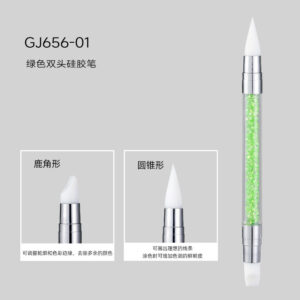 Double-ended silicone pen-green (gj656-01)