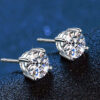 Wholesale Classic four-prong moissanite stud earrings