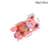 Wholesale  style cute cartoon bear hair clip, romantic Valentine's Day, love rose bear,  claw clip for women.