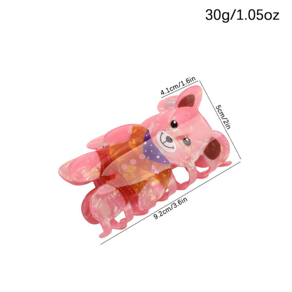 Wholesale  style cute cartoon bear hair clip, romantic Valentine's Day, love rose bear,  claw clip for women.