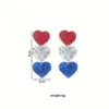 Wholesale 1 Pair Retro Color Block Plating Arylic Iron Aluminum Silver Plated Drop Earrings