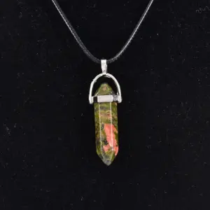 Olive Green Natural Stone (Get Leather Rope)