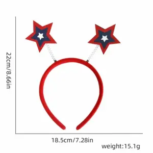 Double Red White Blue Five-Pointed Star Style / Fan Headband