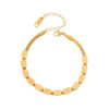 Wholesale LOVE Square Snake Bone Bracelet for Women Retro Niche Design High-grade Feeling Bracelet Titanium Steel Color-free