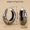 Wholesale Three-dimensional Geometric Earrings For Women In Copper With White K Water Plating And 0.03µm Thick Coating