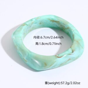 45# bracelet-light green-square-wide side