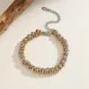 Wholesale PVD Coated Real Gold Plated 18K Gold Irregular Geometric 304 Stainless Steel Elegant Cute Romantic Waterproof Non Tarnish 304 Stainless Steel Lobster Trigger Clasp Closure Bracelets