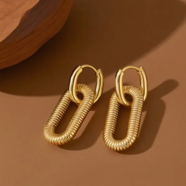 Wholesale Trendy Stainless Steel Earrings For Women Multi-Style Luxury Fashion Geometric Waterdrop Heart Shaped Jewelry Accessories