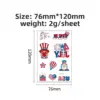 Wholesale New Aluminum Foil Tattoo Stickers Waterproof Sweatproof Independence Day Patriotic Party Face Stickers Easy To Apply And Remove