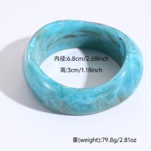 62# bracelet - blue - irregular ring - wide band