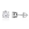 Wholesale 925 Sterling Silver Hoop Earrings Unisex Simple Modern Hip-Hop Style Full Zircon Earrings Men Women Fashion Jewelry