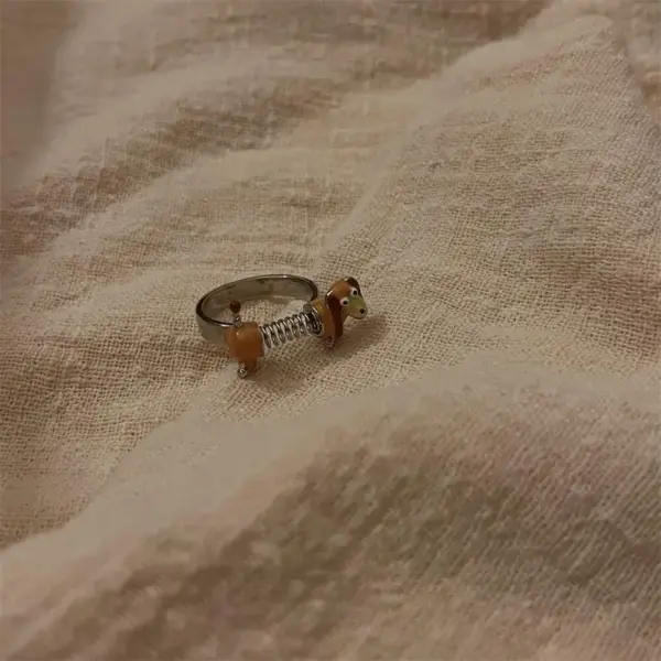 Wholesale Jewelry Cute Geometric Cartoon Copper Plating Rings