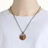 Wholesale American Flag Necklace In Simple Style Featuring Electroplated Bronze Alloy Pendant For Unisex