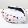 oly-dacfc2148b5523cfedae686dc0ce3c78 Wholesale Casual Women's American Flag Alloy Cloth Alloy Crystal Hair Band