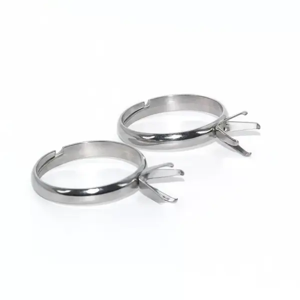 Wholesale Adjustable Stainless Steel Four Claw Base Empty Holder For DIY Handmade Jewelry Accessories Ring Setting Original Design