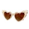 Wholesale BRIDE bride Pearl Rose BRIDE Letter Women's Single Party Love Tea Handmade Sunglasses