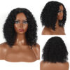 Wholesale women's long bangs explosion head winding tube black spring roll short curly hair full top head cover
