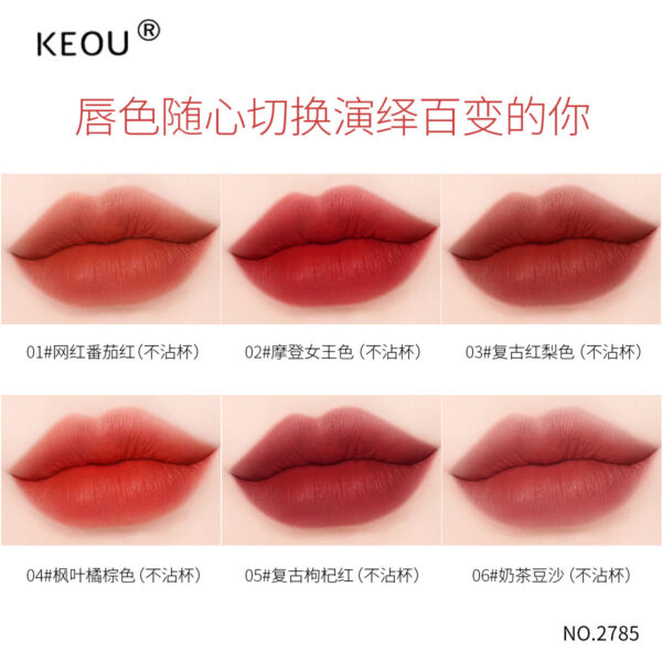 oly-db37e71ba2edbd7a69a281e48689e791 Wholesale Non-Stick Mask Non-Stick Cup Lipstick Long-Lasting Non-Fading Matte Velvet Small White Tube Waterproof Lipstick OLY Exclusive