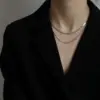 Wholesale Jewelry Fashion Geometric 304 Stainless Steel Plating Layered Necklaces