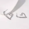 Wholesale PVD Coated Real Gold Plated 18K Gold Heart Shape 304 Stainless Steel Casual Sweet Simple Style Waterproof Non Tarnish Ear Studs