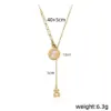 Wholesale Unisex Animal Necklace 18K Gold Plated 316 Stainless Steel PVD Coated With Acrylic Inlay And Cable Chain
