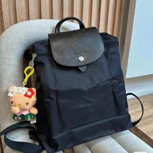 Environmentally friendly black backpack