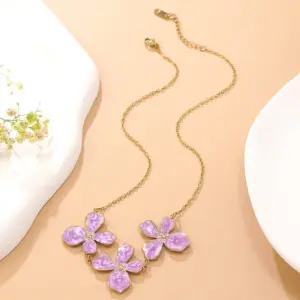 Multicolor-Golden Yellow / One Size / FYD6217-Purple Necklace