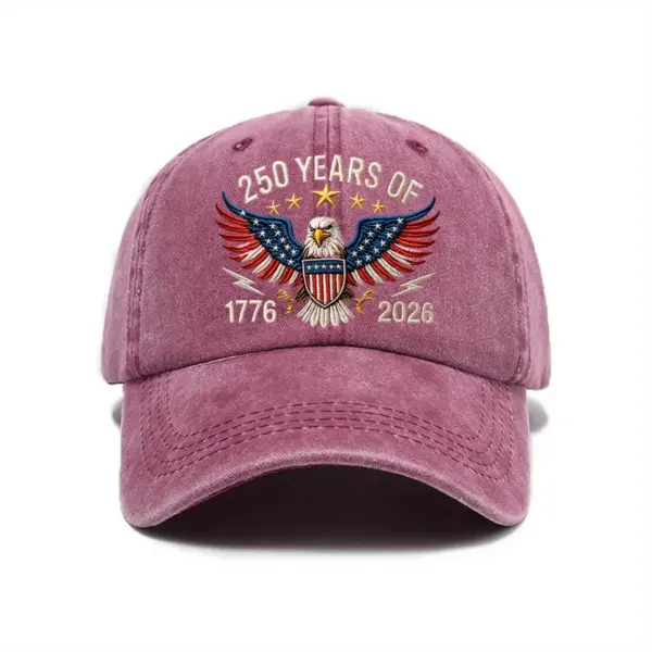 Wholesale Retro United States Baseball Cap With Curved Brim, Breathable Design Featuring Printing Craft, Perfect For America's 250th Anniversary