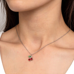 oly-dbac0544d8cb05baf098468e2fdab371 Wholesale Korean style selling jewelry fashion cute rhinestone red cherry necklace necklace wholesale exclusive