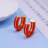 oly-dbcec2dd89c46d451380911dfde495e3 Wholesale Pair of Women Fashion Hoop Earrings Vintage Bohemian C- shaped Earrings for Party Vacation Valentine's Day