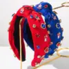 Wholesale Pentagram Jewelry Headband For Women In Cloth Material Featuring Rhinestones, Stylish Commute Hair Accessory For Independence Day