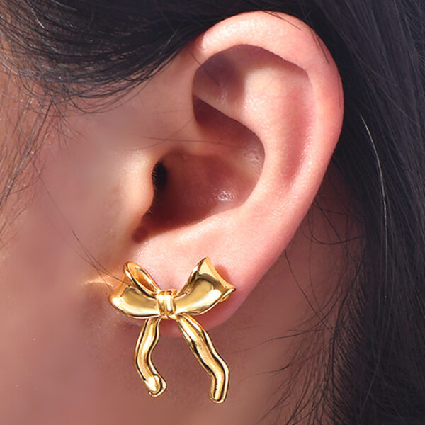 oly-dbdd41806c9cebfb6258e06e6674c134 Wholesale Bowknot Earrings Women's Ins Niche Design Sense Style Exaggerated Earrings Personalized Fashion Simple All-match Earrings