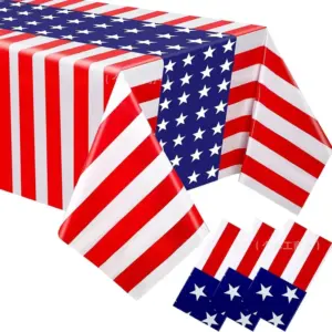 Striped Independence Day Tablecloth 137*274cm