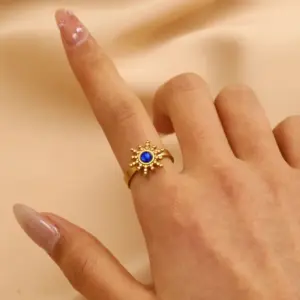 10 18K Real Gold Sun 9734