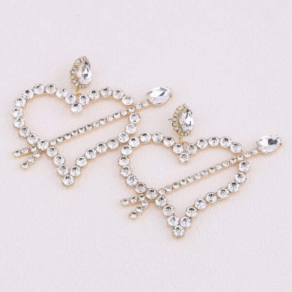 Wholesale Large Heart Pendant Earrings Exaggerated Valentine's Day Wedding Earrings Anniversary Earrings Fashion Jewelry