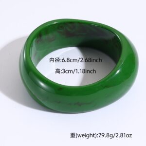 58# bracelet - olive green - irregular ring - wide band
