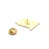 Wholesale Gold Painted American Flag Butterfly Buckle Brooch Foldable Neck Pin Zinc Alloy Patriotic Jewelry Accessories