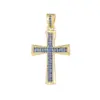 Wholesale Women’s Waterproof Non Tarnish Copper Cross Necklace With KC Golden Plated Electroplated Finish And Zircon Inlay