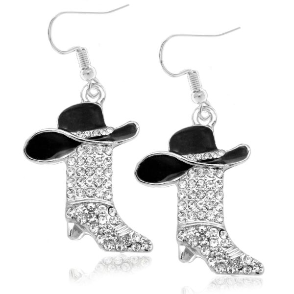 Wholesale Western-style boot earrings with diamond pendant earrings and jewelry