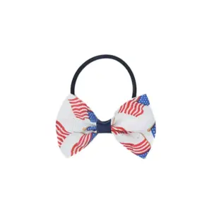 White Background National Flag Hair Tie