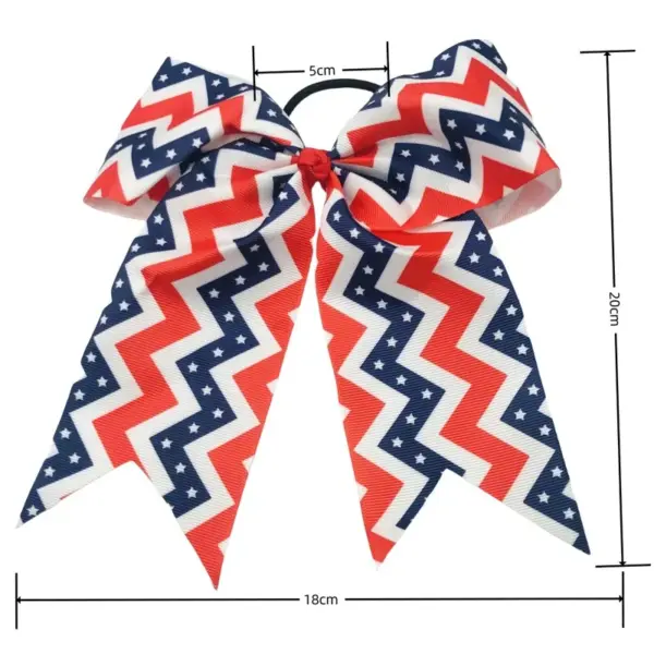 oly-dc747783f1d49ab7d9b88a50cdc91cdd Wholesale 8inch American Independence Day Bow Tie Headband Striped Large Bow Headband Polyester Fiber Bubble Headband Customizable Logo